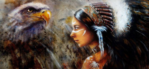 Sacagawea and the eagle